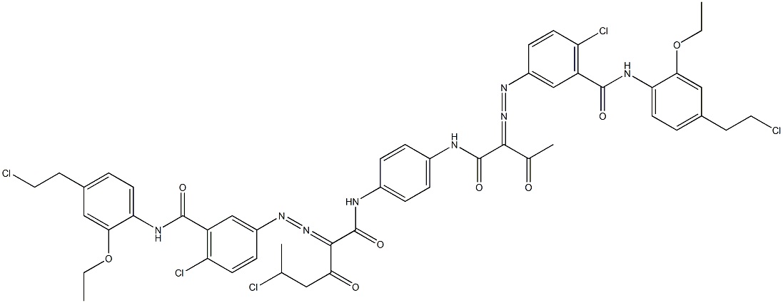 3,3'-[2-(1-Chloroethyl)-1,4-phenylenebis[iminocarbonyl(acetylmethylene)azo]]bis[N-[4-(2-chloroethyl)-2-ethoxyphenyl]-6-chlorobenzamide]