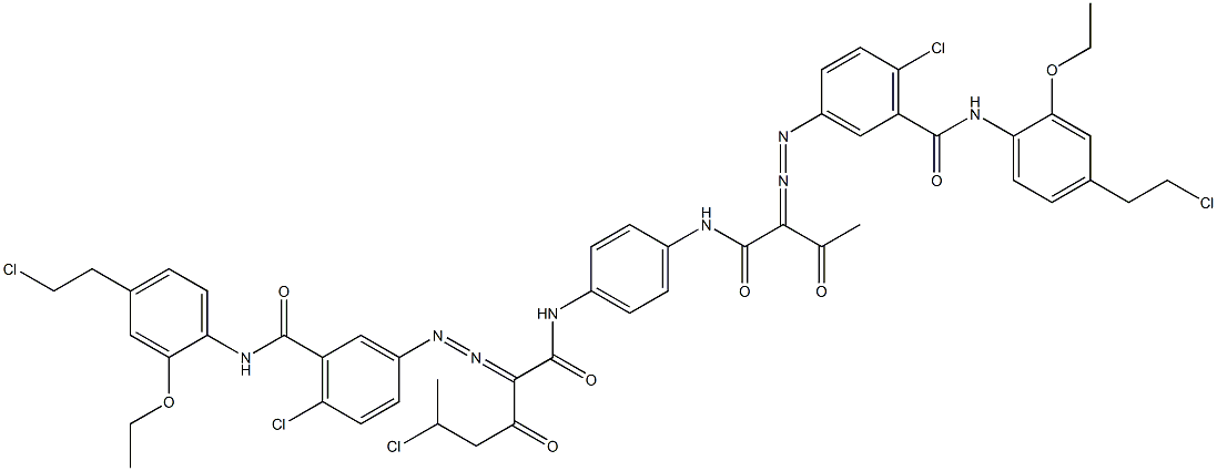  3,3'-[2-(1-Chloroethyl)-1,4-phenylenebis[iminocarbonyl(acetylmethylene)azo]]bis[N-[4-(2-chloroethyl)-2-ethoxyphenyl]-6-chlorobenzamide]