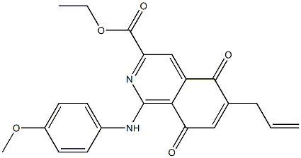  6-(2-Propenyl)-5,8-dihydro-1-(p-methoxyphenylamino)-5,8-dioxoisoquinoline-3-carboxylic acid ethyl ester