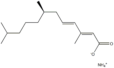 (2E,4E,7R)-3,7,11-Trimethyl-2,4-dodecadienoic acid ammonium salt Structure
