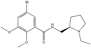 5-Bromo-2,3-dimethoxy-N-[[(2R)-1-ethyl-2-pyrrolidinyl]methyl]benzamide,,结构式