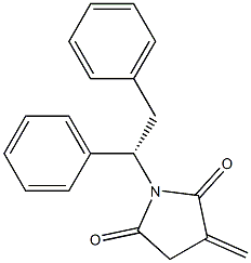 (-)-N-[(S)-1,2-ジフェニルエチル]-2-メチレンスクシンイミド 化学構造式