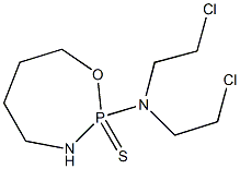 ヘキサヒドロ-2-[ビス(2-クロロエチル)アミノ]-1,3,2-オキサザホスフェピン2-スルフィド 化学構造式