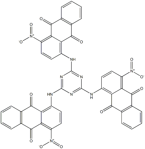 2,4,6-Tris(4-nitro-1-anthraquinonylamino)-1,3,5-triazine Structure