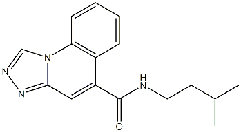 N-(3-メチルブチル)[1,2,4]トリアゾロ[4,3-a]キノリン-5-カルボアミド 化学構造式