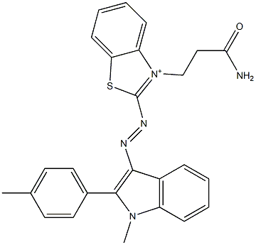  3-(3-Amino-3-oxopropyl)-2-[[1-methyl-2-(4-methylphenyl)-1H-indol-3-yl]azo]benzothiazol-3-ium