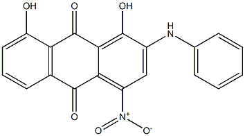 2-Anilino-1,8-dihydroxy-4-nitroanthraquinone,,结构式