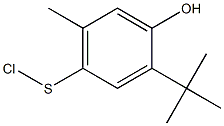 2-tert-Butyl-4-chlorothio-5-methylphenol,,结构式