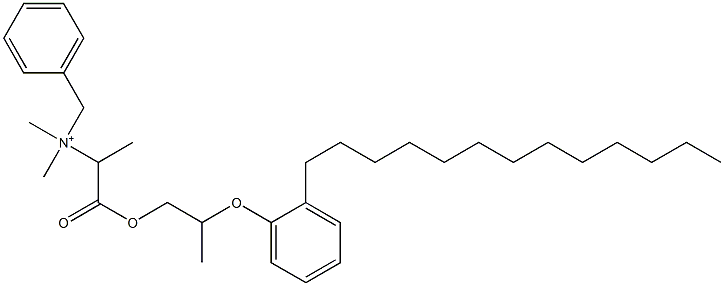 N,N-Dimethyl-N-benzyl-N-[1-[[2-(2-tridecylphenyloxy)propyl]oxycarbonyl]ethyl]aminium,,结构式