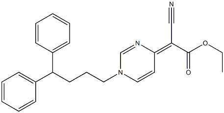4-[Cyano(ethoxycarbonyl)methylene]-1,4-dihydro-1-(4,4-diphenylbutyl)pyrimidine