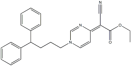 4-[Cyano(ethoxycarbonyl)methylene]-1,4-dihydro-1-(4,4-diphenylbutyl)pyrimidine|