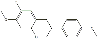6,7-Dimethoxy-3-(4-methoxyphenyl)-3,4-dihydro-2H-1-benzopyran,,结构式