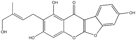 2-(4-Hydroxy-3-methyl-2-butenyl)-1,3,8-trihydroxy-11H-benzofuro[2,3-b][1]benzopyran-11-one|