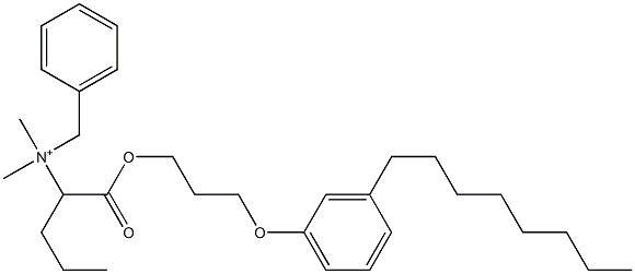 N,N-Dimethyl-N-benzyl-N-[1-[[3-(3-octylphenyloxy)propyl]oxycarbonyl]butyl]aminium