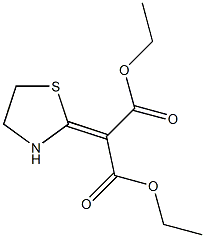 (Thiazolidin-2-ylidene)malonic acid diethyl ester,,结构式