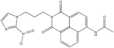 6-(Acetylamino)-2-[3-(2-nitro-1H-imidazole-1-yl)propyl]-1H-benzo[de]isoquinoline-1,3(2H)-dione Structure