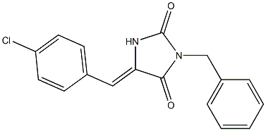 3-Benzyl-5-(4-chlorobenzylidene)imidazolidine-2,4-dione Structure