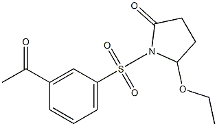 5-Ethoxy-1-[[3-acetylphenyl]sulfonyl]pyrrolidin-2-one 结构式