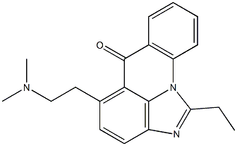 5-(2-Dimethylaminoethyl)-1-ethyl-6H-2,10b-diazaaceanthrylen-6-one 结构式