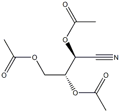 (2S,3R)-2,3,4-トリアセトキシブタンニトリル 化学構造式