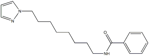 N-[8-(1H-ピラゾール-1-イル)オクチル]ベンズアミド 化学構造式