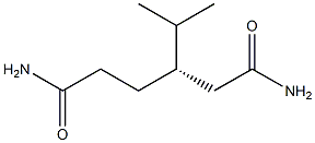 [S,(-)]-3-Isopropylhexanediamide Structure