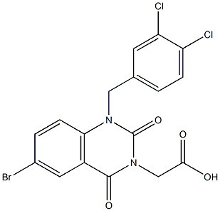  1-(3,4-Dichlorobenzyl)-1,2,3,4-tetrahydro-6-bromo-2,4-dioxoquinazoline-3-acetic acid