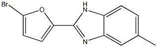 5-Methyl-2-(5-bromofuran-2-yl)-1H-benzimidazole 结构式