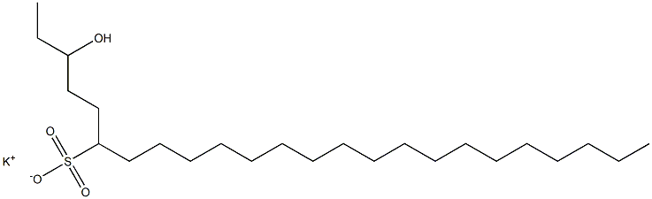 3-Hydroxytetracosane-6-sulfonic acid potassium salt 结构式