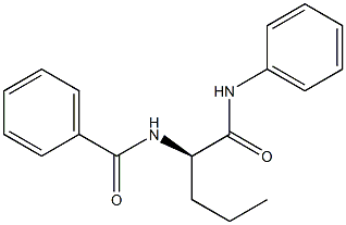 [R,(+)]-2-Benzoylamino-N-phenylvaleramide Struktur