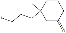 3-(3-Iodopropyl)-3-methylcyclohexan-1-one,,结构式
