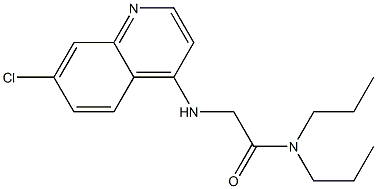 2-(7-Chloro-4-quinolylamino)-N,N-dipropylacetamide Structure