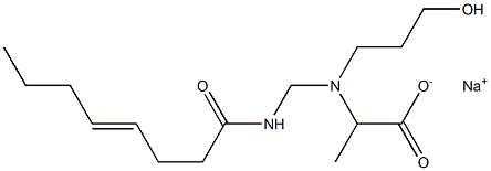 2-[N-(3-Hydroxypropyl)-N-(4-octenoylaminomethyl)amino]propionic acid sodium salt Structure