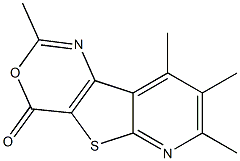 2,7,8,9-Tetramethyl-4H-pyrido[3',2':4,5]thieno[3,2-d][1,3]oxazin-4-one Structure