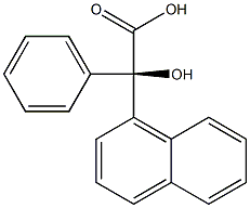 [R,(+)]-フェニル-1-ナフチルグリコール酸 化学構造式