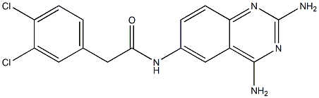 6-[2-(3,4-Dichlorophenyl)acetylamino]quinazoline-2,4-diamine Struktur