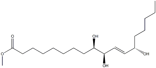 (9R,10R,11E,13S)-9,10,13-Trihydroxy-11-octadecenoic acid methyl ester Struktur