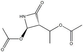 (3R,4R)-4-Acetoxy-3-(1-acetoxyethyl)azetidin-2-one Struktur