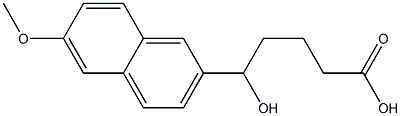 5-ヒドロキシ-5-[6-メトキシ-2-ナフチル]吉草酸 化学構造式