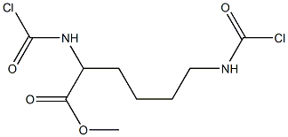 2,6-ビス[(クロロホルミル)アミノ]ヘキサン酸メチル 化学構造式