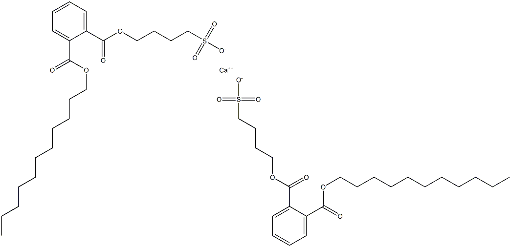 Bis[4-[(2-undecyloxycarbonylphenyl)carbonyloxy]butane-1-sulfonic acid]calcium salt,,结构式