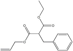 2-ベンジルマロン酸1-エチル3-(2-プロペニル) 化学構造式