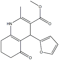 1,4,5,6,7,8-Hexahydro-2-methyl-4-(furan-2-yl)-5-oxoquinoline-3-carboxylic acid methyl ester Structure