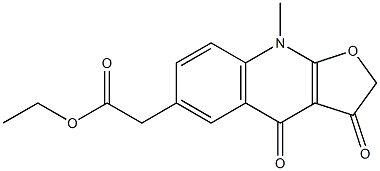 2,3,4,9-Tetrahydro-3,4-dioxo-9-methylfuro[2,3-b]quinoline-6-acetic acid ethyl ester Structure