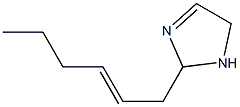 2-(2-ヘキセニル)-3-イミダゾリン 化学構造式