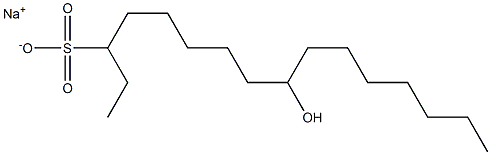 9-Hydroxyhexadecane-3-sulfonic acid sodium salt Struktur