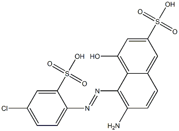 6-Amino-5-[(4-chloro-2-sulfophenyl)azo]-4-hydroxy-2-naphthalenesulfonic acid Structure