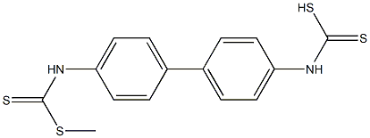 (1,1'-Biphenyl-4,4'-diyl)bis(imino)bis(dithioformic acid methyl) ester Structure