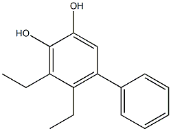 4-Phenyl-5,6-diethylbenzene-1,2-diol,,结构式