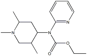 N-(2-Pyridinyl)-N-(1,2,5-trimethylpiperidin-4-yl)carbamic acid ethyl ester,,结构式